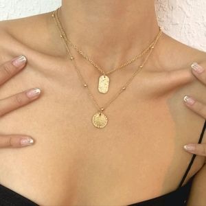 ▪️ Layered charm Necklace Yellow Gold